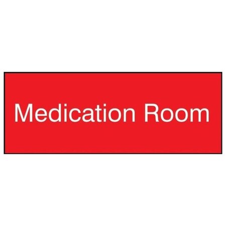 Accuform Engraved Plastic, 3 in x 8 in, Self-adhesive foam tape PSG906RD